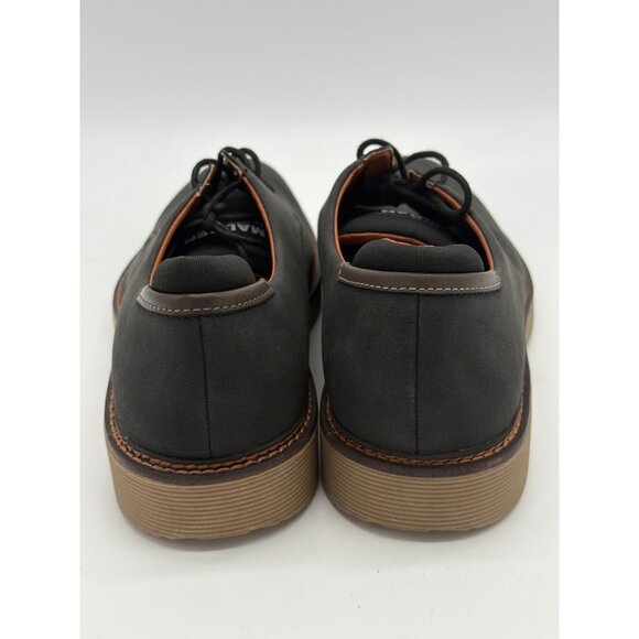Madden Mens Ortholite Black Lace-Up Shoes Size 9 With Brown Sole